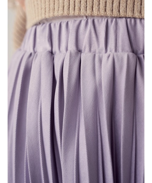 YECCA VECCA（イェッカヴェッカ）の「コーデュロイプリーツスカート＊（スカート・レディース・ラベンダー/グレイッシュベージュ/チャコールグレー・FREE）」の16枚目の写真