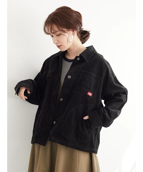 Dickies（ディッキーズ）の「【WEB限定】Dickies/ディッキーズ　コーデュロイワークJK＊（ブルゾン・レディース・アイボリー/ブラック/キャメル・M）」の4枚目の写真