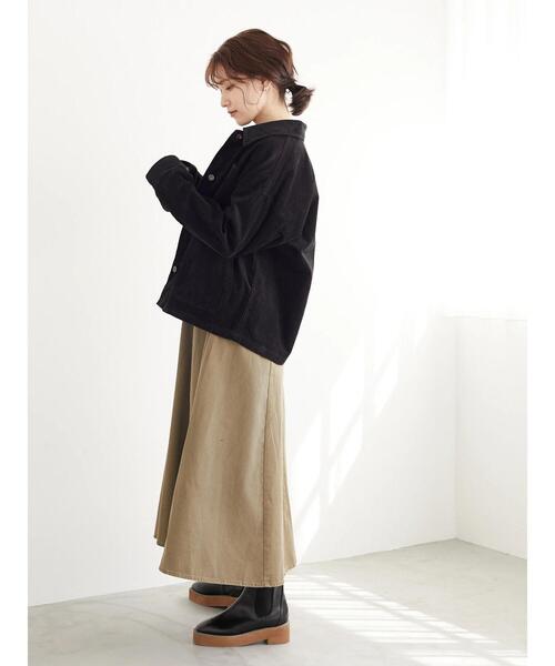Dickies（ディッキーズ）の「【WEB限定】Dickies/ディッキーズ　コーデュロイワークJK＊（ブルゾン・レディース・アイボリー/ブラック/キャメル・M）」の6枚目の写真