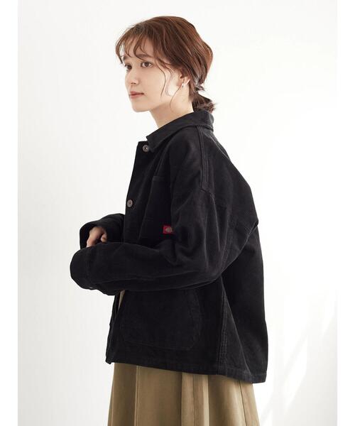 Dickies（ディッキーズ）の「【WEB限定】Dickies/ディッキーズ　コーデュロイワークJK＊（ブルゾン・レディース・アイボリー/ブラック/キャメル・M）」の8枚目の写真