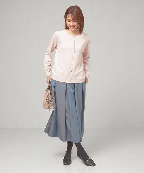 closet story(クローゼットストーリー)の「<closet story>メタルボタン クルーネックカーディガン -ウォッシャブル-(カーディガン/ボレロ・レディース・ブラック/オフホワイト/モカ・M/L)」の7枚目の写真