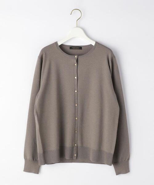 closet story(クローゼットストーリー)の「<closet story>メタルボタン クルーネックカーディガン -ウォッシャブル-(カーディガン/ボレロ・レディース・ブラック/オフホワイト/モカ・M/L)」の11枚目の写真