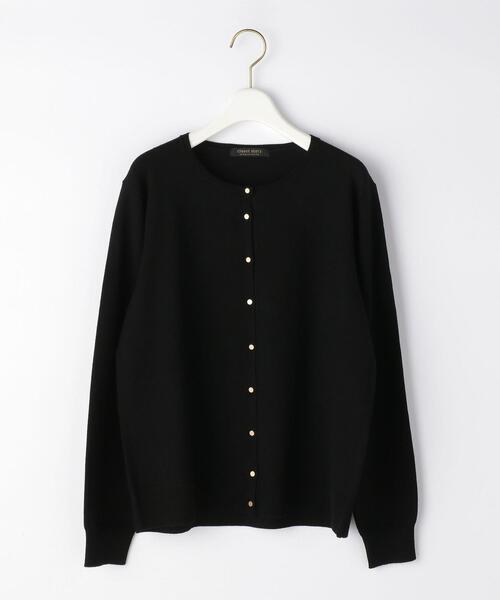 closet story(クローゼットストーリー)の「<closet story>メタルボタン クルーネックカーディガン -ウォッシャブル-(カーディガン/ボレロ・レディース・ブラック/オフホワイト/モカ・M/L)」の12枚目の写真