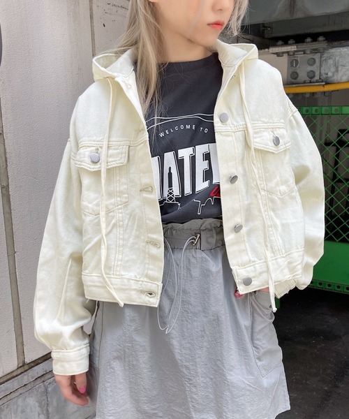 Figments（フィグメンツ）の「フードデニムジャケット（デニム