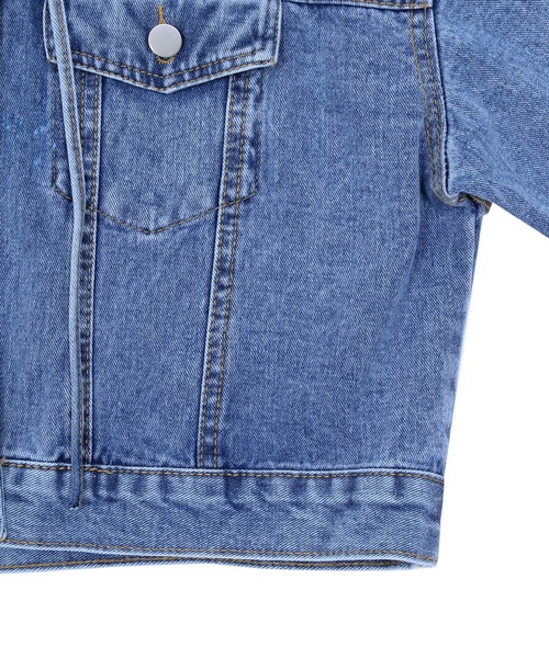 Figments（フィグメンツ）の「フードデニムジャケット（デニムジャケット・レディース・インディゴブルー/ブラック/オフホワイト・FREE）」の11枚目の写真