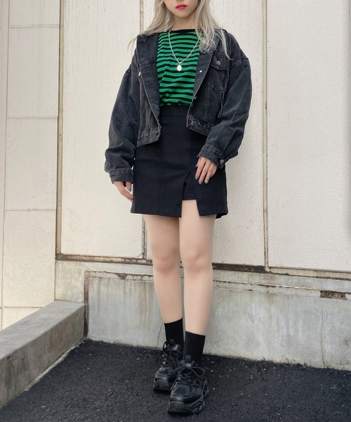 Figments（フィグメンツ）の「フードデニムジャケット（デニムジャケット・レディース・インディゴブルー/ブラック/オフホワイト・FREE）」の17枚目の写真