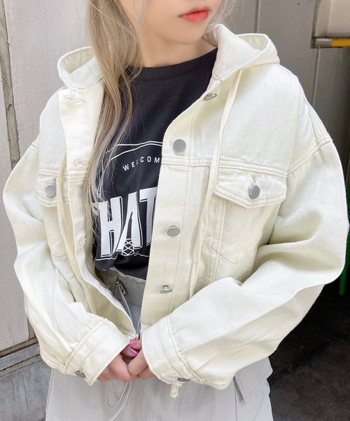 Figments（フィグメンツ）の「フードデニムジャケット（デニム