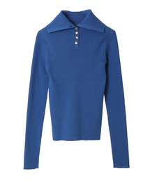 リブタートルニット