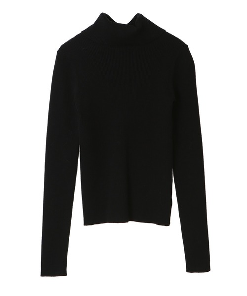 31 Sons de mode(トランテアン ソン ドゥ モード)の「リブタートルニット(ニット/セーター・レディース・ブラック/ブラウン/ピンク/ブルー/マスタード・36)」の2枚目の写真