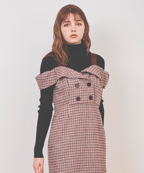 31 Sons de mode(トランテアン ソン ドゥ モード)の「リブタートルニット(ニット/セーター・レディース・ブラック/ブラウン/ピンク/ブルー/マスタード・36)」の8枚目の写真