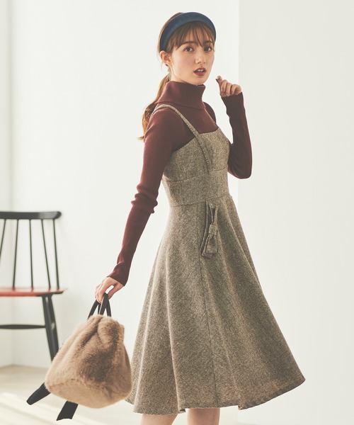 31 Sons de mode(トランテアン ソン ドゥ モード)の「リブタートルニット(ニット/セーター・レディース・ブラック/ブラウン/ピンク/ブルー/マスタード・36)」の13枚目の写真