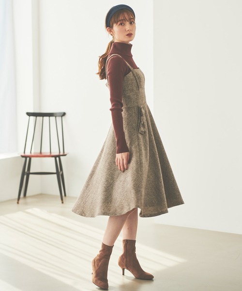 31 Sons de mode(トランテアン ソン ドゥ モード)の「リブタートルニット(ニット/セーター・レディース・ブラック/ブラウン/ピンク/ブルー/マスタード・36)」の14枚目の写真