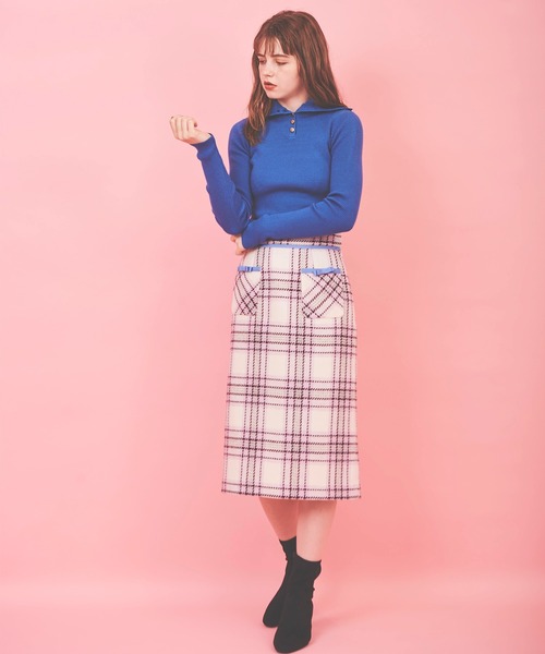 31 Sons de mode(トランテアン ソン ドゥ モード)の「リブタートルニット(ニット/セーター・レディース・ブラック/ブラウン/ピンク/ブルー/マスタード・36)」の20枚目の写真