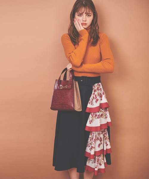 31 Sons de mode(トランテアン ソン ドゥ モード)の「リブタートルニット(ニット/セーター・レディース・ブラック/ブラウン/ピンク/ブルー/マスタード・36)」の22枚目の写真