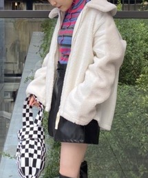 AS KNOW AS PINKY | ボアボア カラー触って ボアブルゾン(ブルゾン)