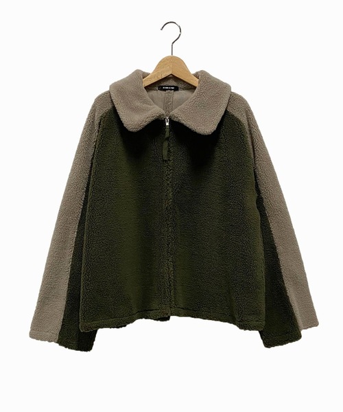 AS KNOW AS PINKY(アズノゥアズピンキー)の「ボアボア カラー触って ボアブルゾン(ブルゾン・レディース・オフホワイト/カーキ/ブルー・FREE)」の12枚目の写真