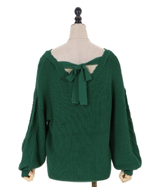 axes femme POETIQUE（アクシーズファムポエティック）の「ハートケーブルニットＰＯ（ニット/セーター・レディース・ピンク/グリーン/キナリ・MEDIUM）」の18枚目の写真