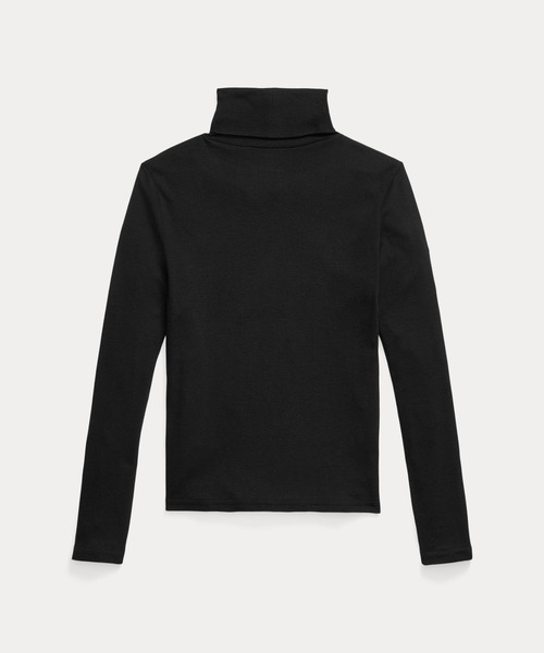 POLO RALPH LAUREN CHILDRENSWEAR（ポロ ラルフ ローレン チルドレンズウェア）の「リブド コットンブレンド タートルネック（Tシャツ/カットソー・キッズ・ブラック系1・M/S/XL/L）」の6枚目の写真