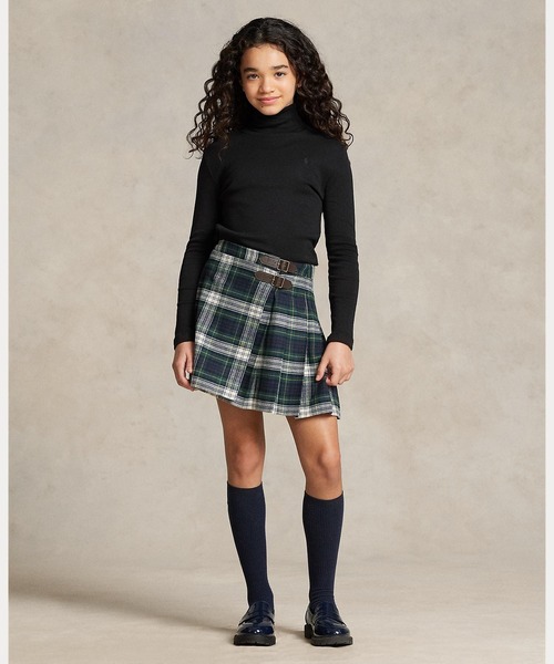 POLO RALPH LAUREN CHILDRENSWEAR（ポロ ラルフ ローレン チルドレンズウェア）の「リブド コットンブレンド タートルネック（Tシャツ/カットソー・キッズ・ブラック系1・M/S/XL/L）」の5枚目の写真