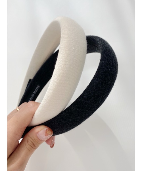 JUMELLE（ジュメロ）の「フランネルカチューシャ（カチューシャ・レディース・ブラック/ベージュ/ブラウン・FREE）」の4枚目の写真