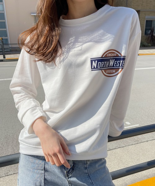 everycoco(エブリーココ)の「NORTH WESTERNロゴスウェット◇(スウェット・レディース・ネイビー/グレー/ホワイト/ブラック・FREE)」の22枚目の写真
