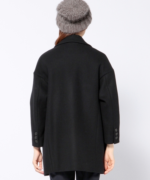 Another Edition(アナザーエディション)の「メルトン ビッグコート/ AE MLTN BIG CT◆(その他アウター・レディース・ブラック/ブラウン・MEDIUM/SMALL)」の4枚目の写真