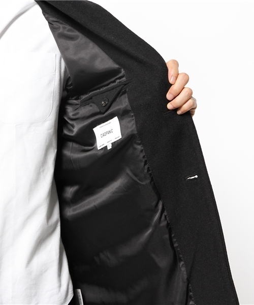 CIAOPANIC(チャオパニック)の「【Ciaopanic】メルトンチェスターコート(チェスターコート・メンズ・ブラック/ネイビー/チャコールグレー・LARGE/MEDIUM/FREE/SMALL)」の12枚目の写真