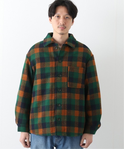 B.C STOCK（ベーセーストック）の「[ WC]SQUARE CHECK CPO シャツブルゾン（ブルゾン・メンズ・ブラウン/グリーン・MEDIUM/LARGE）」の4枚目の写真
