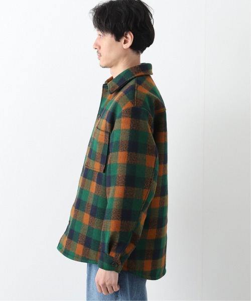 B.C STOCK（ベーセーストック）の「[ WC]SQUARE CHECK CPO シャツブルゾン（ブルゾン・メンズ・ブラウン/グリーン・MEDIUM/LARGE）」の5枚目の写真