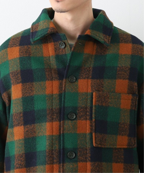 B.C STOCK（ベーセーストック）の「[ WC]SQUARE CHECK CPO シャツブルゾン（ブルゾン・メンズ・ブラウン/グリーン・MEDIUM/LARGE）」の7枚目の写真