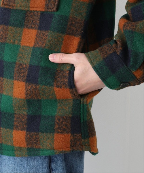 B.C STOCK（ベーセーストック）の「[ WC]SQUARE CHECK CPO シャツブルゾン（ブルゾン・メンズ・ブラウン/グリーン・MEDIUM/LARGE）」の11枚目の写真