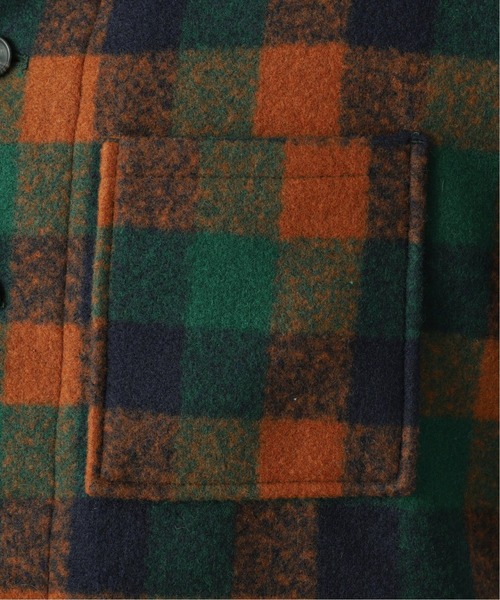 B.C STOCK（ベーセーストック）の「[ WC]SQUARE CHECK CPO シャツブルゾン（ブルゾン・メンズ・ブラウン/グリーン・MEDIUM/LARGE）」の12枚目の写真