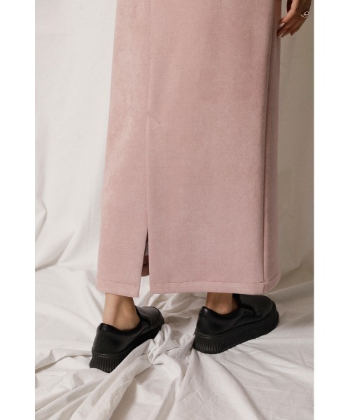 crie conforto（クリーコンフォルト）の「ダンボールスエードスカート（スカート・レディース・ミント/キャメル/ライトピンク・SMALL/MEDIUM/LARGE）」の12枚目の写真