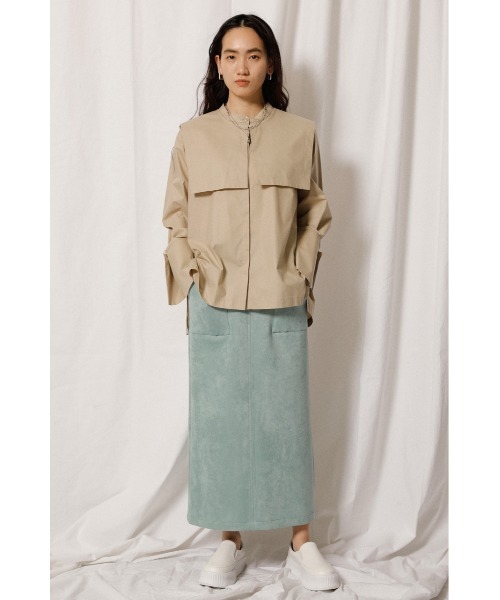 crie conforto（クリーコンフォルト）の「ダンボールスエードスカート（スカート・レディース・ミント/キャメル/ライトピンク・SMALL/MEDIUM/LARGE）」の10枚目の写真