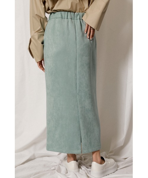 crie conforto（クリーコンフォルト）の「ダンボールスエードスカート（スカート・レディース・ミント/キャメル/ライトピンク・SMALL/MEDIUM/LARGE）」の7枚目の写真