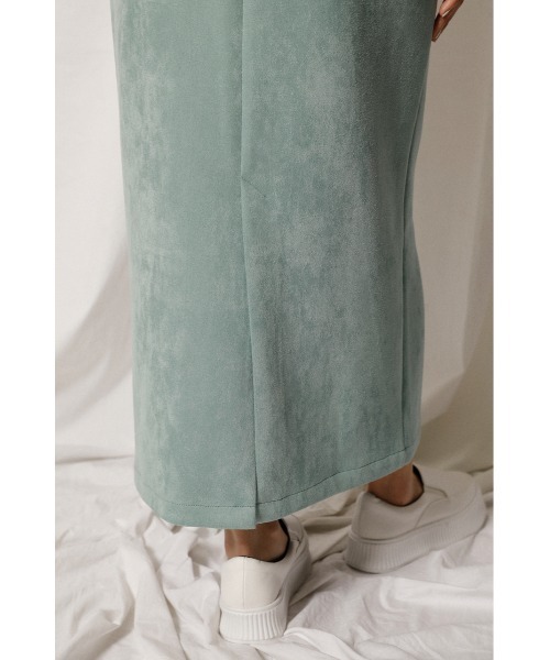 crie conforto（クリーコンフォルト）の「ダンボールスエードスカート（スカート・レディース・ミント/キャメル/ライトピンク・SMALL/MEDIUM/LARGE）」の4枚目の写真