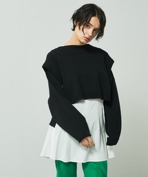 Lui's | フレアブラウスニットレイヤードトップス(Tシャツ/カットソー)
