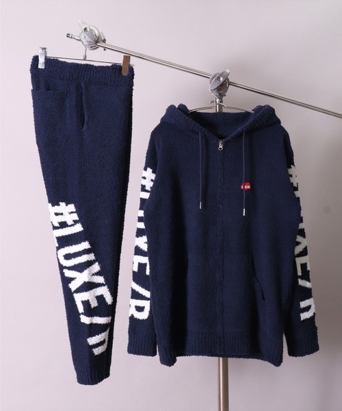 LUXE/R(ラグジュ)の「【ユニセックス】【LUXE/R】ビッグ ロゴ ジャガード ニット イージー パンツ(RMS)(スウェットパンツ・メンズ・ブラック/ベージュ/ネイビー・MEDIUM/LARGE)」の6枚目の写真