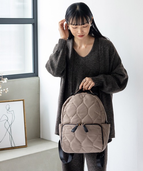 非売品 ノベルティ商品 キルティングリュック ブラック ノエミー NOEMIE レースアップキルティングリュック （黒