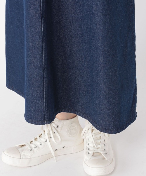 studio CLIP（スタディオクリップ）の「エコデニムジャンパースカート（スカート・レディース・インディゴブルー/アイボリー/ブルー・MEDIUM/LARGE）」の16枚目の写真