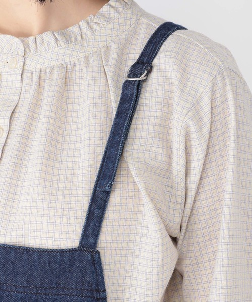 studio CLIP（スタディオクリップ）の「エコデニムジャンパースカート（スカート・レディース・インディゴブルー/アイボリー/ブルー・MEDIUM/LARGE）」の7枚目の写真