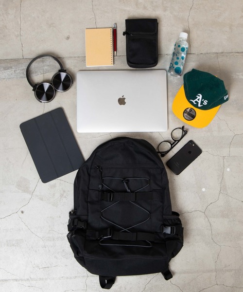 WEGO（ウィゴー）の「WEGO/ダブルストラップバックパック（バックパック/リュック・メンズ・ブラック・FREE）」の3枚目の写真