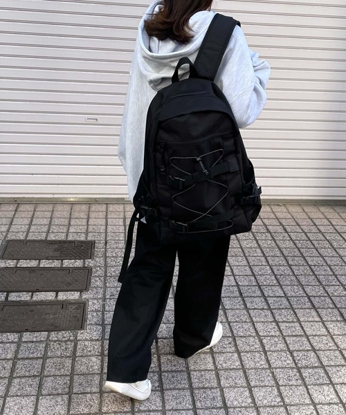 WEGO（ウィゴー）の「WEGO/ダブルストラップバックパック（バックパック/リュック・メンズ・ブラック・FREE）」の9枚目の写真