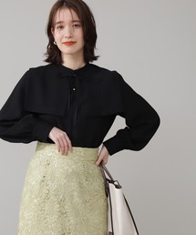 N.（N. Natural Beauty Basic） | ◆襟付とろみブラウス(シャツ/ブラウス)