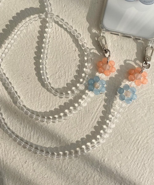 Me%（ミィパーセント）の「オハナモバイルストラップ　270554（スマホグッズ・レディース・ホワイト/ブラック系その他/ライトパープル/ホワイト系その他/ピンク/ベージュ/ピンク系その他/ブルー/イエロー/レッド系その他/オフホワイト/グレー/レッド/グリーン/ブルー系その他・FREE）」の8枚目の写真