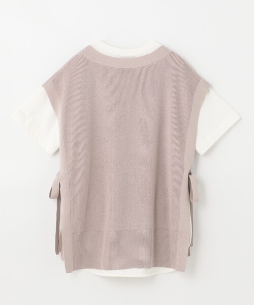 【セットアイテム】ニットベスト×ラウンドテールTシャツ