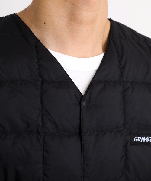 And A(アンドエー)の「GRAMICCI グラミチ / TAION × GRAMICCI INNER DOWN VEST タイオン コラボ インナーダウンベスト(パッカブル) / G2FU-J083-TG(ダウンベスト・メンズ・ブラック・MEDIUM/LARGE/X-LARGE)」の10枚目の写真