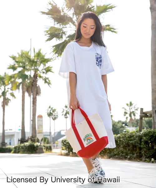 Kahiko(カヒコ)の「【Kahiko】University of Hawaii トートバッグ(トートバッグ・レディース・ホワイト/ブラック/レッド/グリーン/レインボー・FREE)」の11枚目の写真