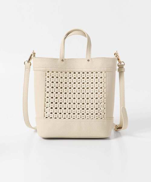 URBAN RESEARCH DOORS（アーバンリサーチドアーズ）の「2WAYメッシュショルダーバッグ（ショルダーバッグ・レディース・ブラック/ホワイト系その他・ONE）」の7枚目の写真