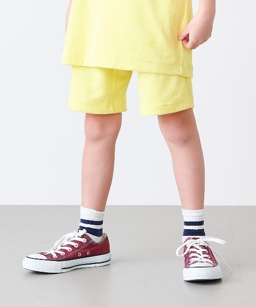 Gramicci（グラミチ）の「【GRAMICCI/グラミチ】KIDS PILE G-SHORTS　キッズパイルGショーツ（スウェットパンツ・キッズ・ベージュ/レモンイエロー/ロイヤルブルー・120/100/110/130）」の3枚目の写真